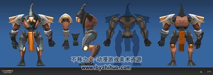 Champions Destiny角色场景原画三视图概念设定参考 84P