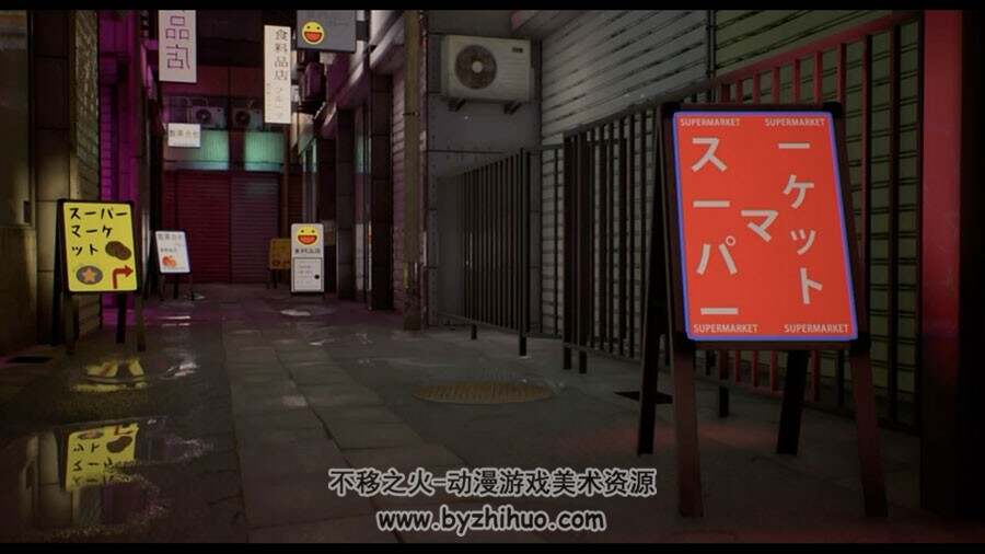 3DMAX 日本街道游戏环境 实例制作教学视频教程
