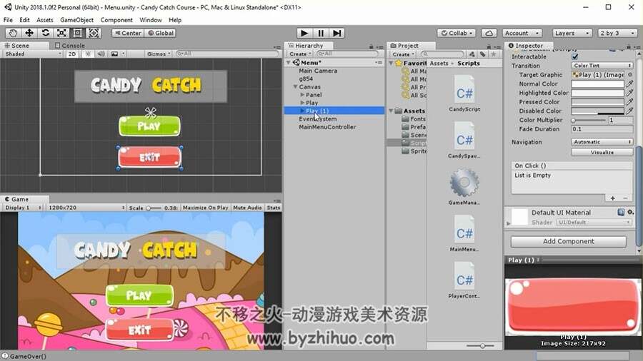 Unity 中 C#脚本编程 游戏开发实例视频教程 附源文件