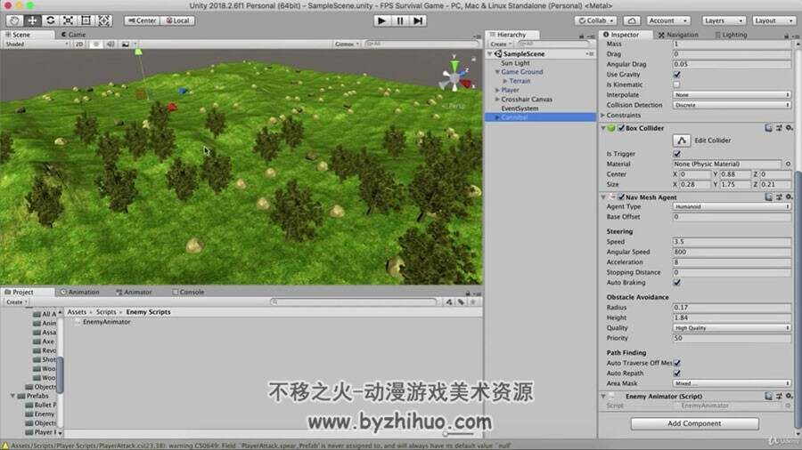 Unity FPS生存射击游戏 制作技术训练视频教程