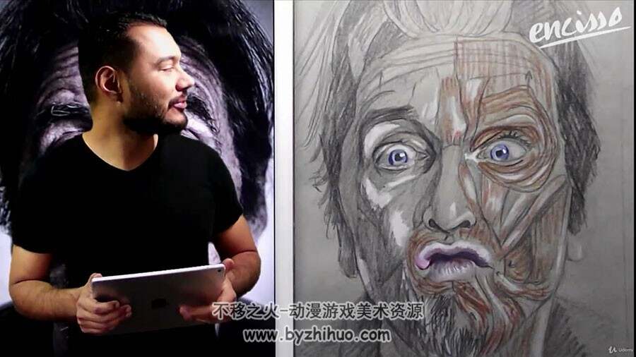面部表情解剖绘画 手绘实例教学视频教程