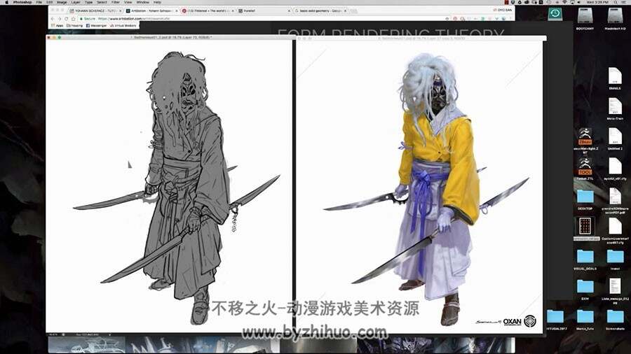 天狗武士 角色设计原画实例视频教程 附源文件