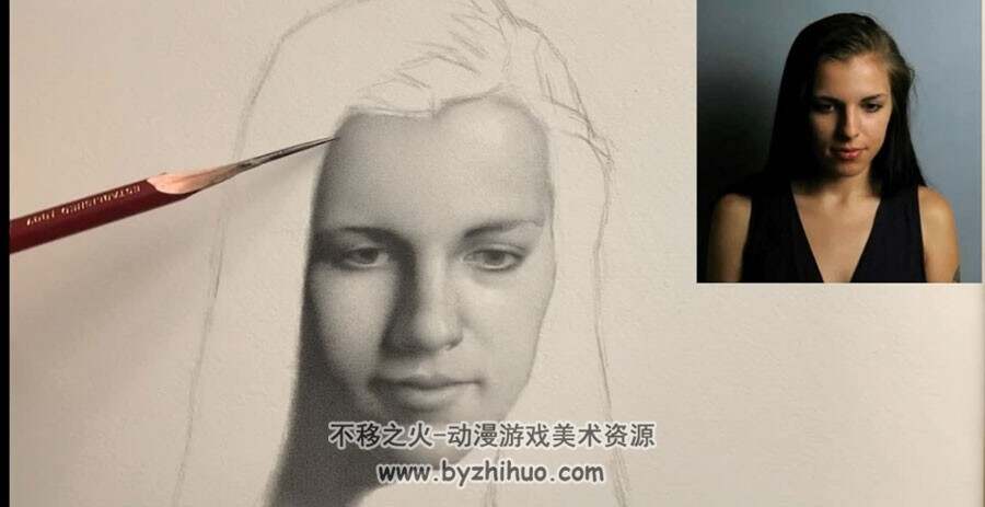 传统肖像绘画 光影绘制技术手绘视频教程