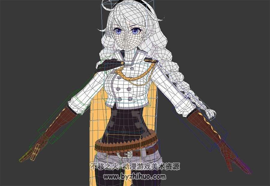 琪亚娜游侠 3D美少女模型带绑定肢体动作分享