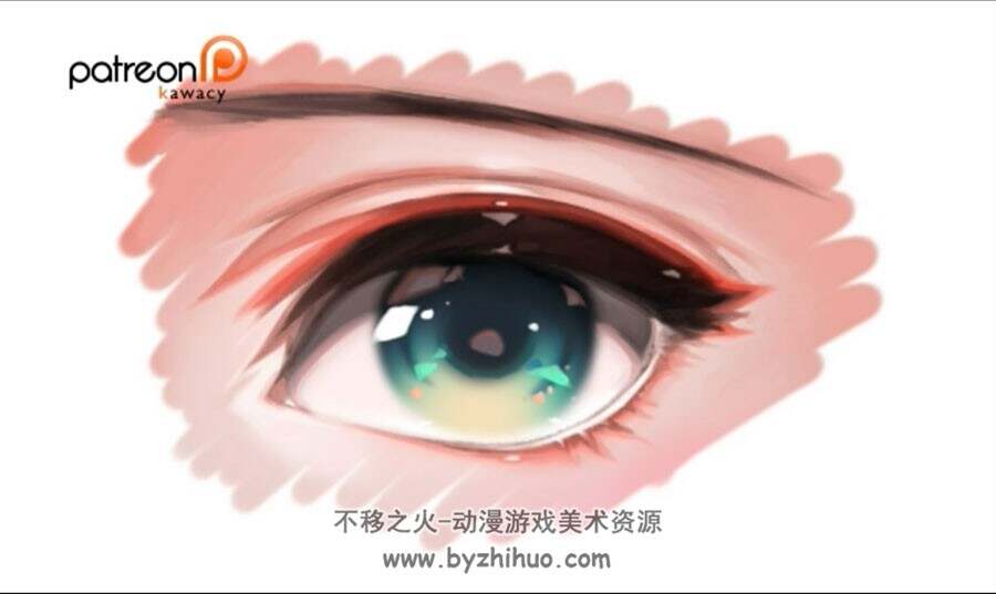 服装道具五官身体 厚涂插画风绘制视频教程 附笔刷