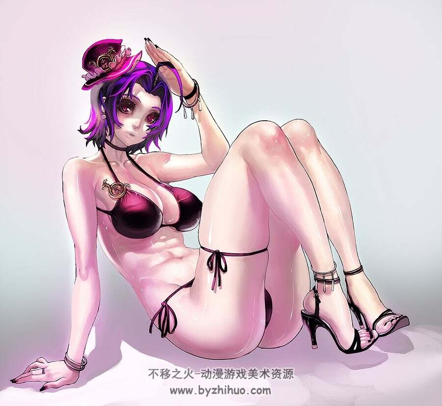 二次元少女高跟鞋系列美术插画作品分享下载 95P