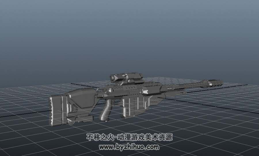 游戏机械枪支3DMaya模型下载