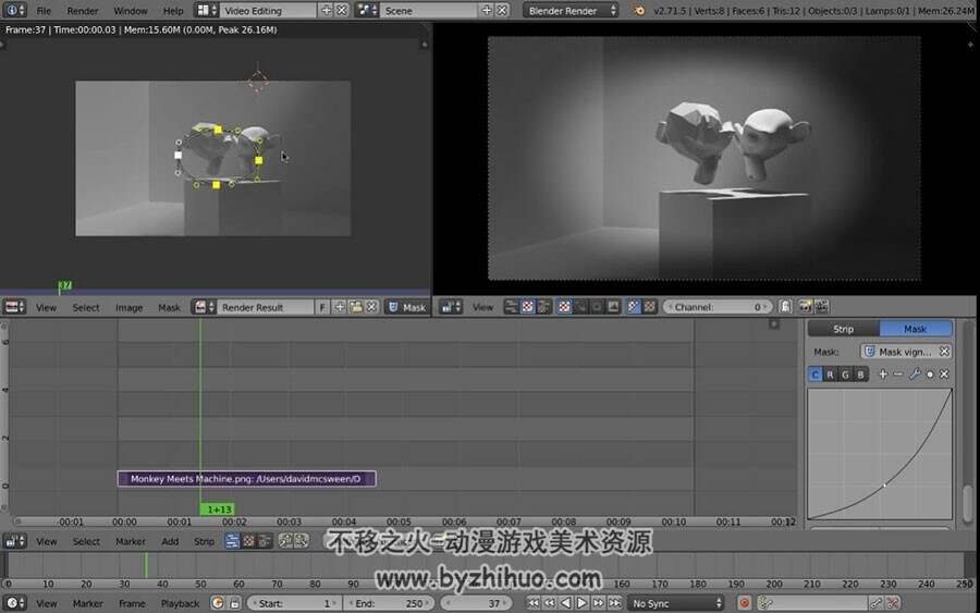 Blender视觉光影特效 影视后期实例制作视频教程 附源文件