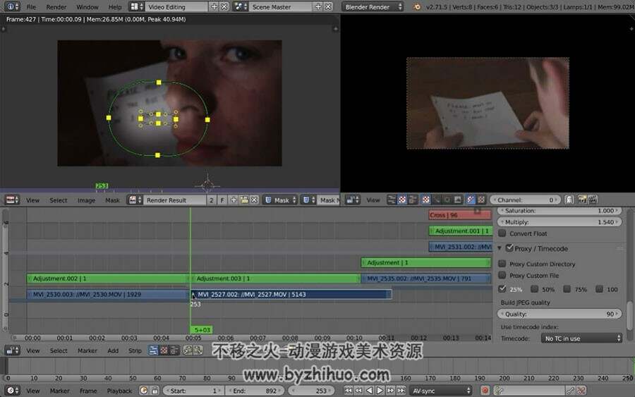 Blender视觉光影特效 影视后期实例制作视频教程 附源文件