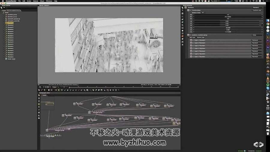 Modo Blender C4D 赛博朋克风场景 概念设计制作视频教程 附源文件