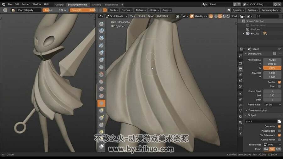 Blender 多个卡通角色 大师级实例教学视频教程 附源文件