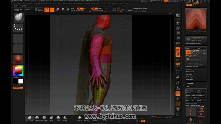 ZBrush视频教程 蝙蝠侠模型雕刻 实例制作教学 附源文件