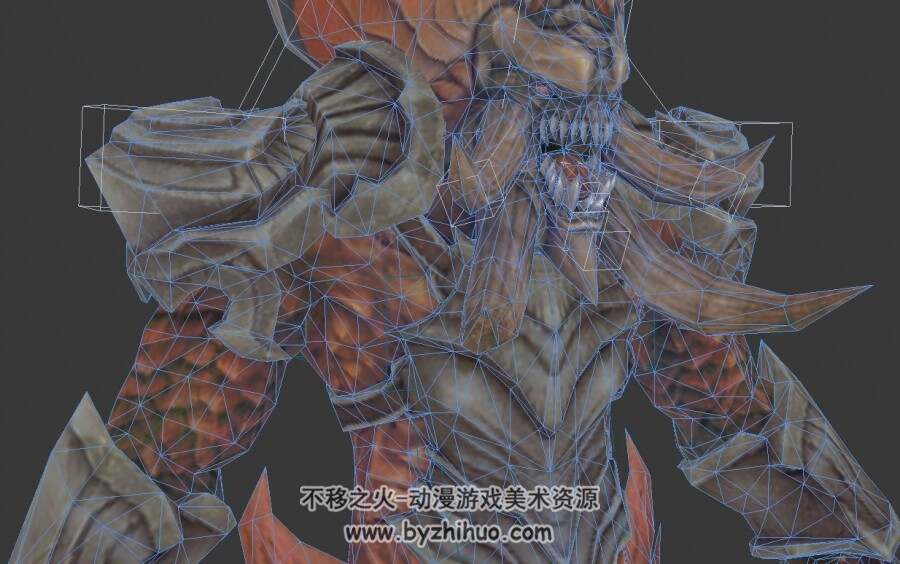 魔幻风反派怪物魔蝎人3DMax模型带绑定下载