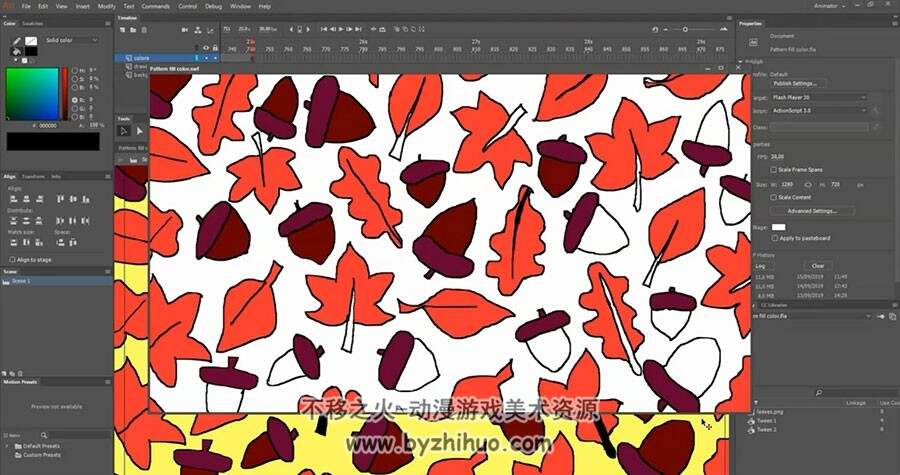 Adobe Animate视频教程 动画绘制技术 方法教学 附源文件