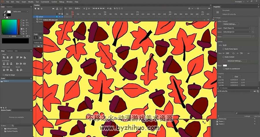 Adobe Animate视频教程 动画绘制技术 方法教学 附源文件