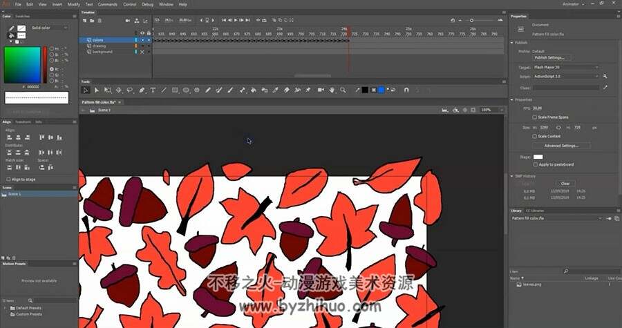 Adobe Animate视频教程 动画绘制技术 方法教学 附源文件