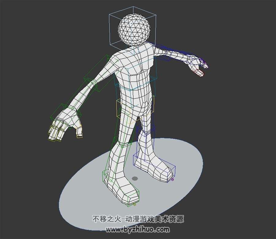 简易小人带绑定3DMax模型下载