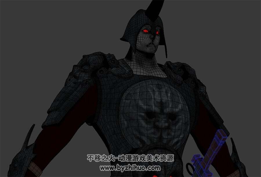 游戏魔幻黑暗死亡骑士3DMax模型带绑定下载