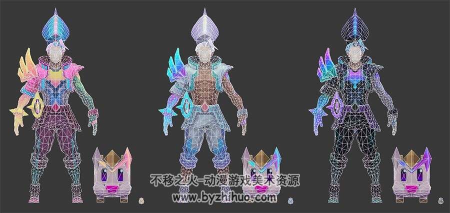 LOL亚索全皮肤3D模型下载 包含真是伤害 max+fbx格式