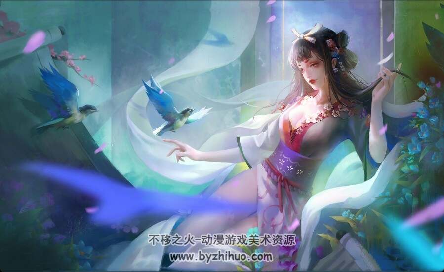 中国风超美美女风景 原画壁纸图片 792P