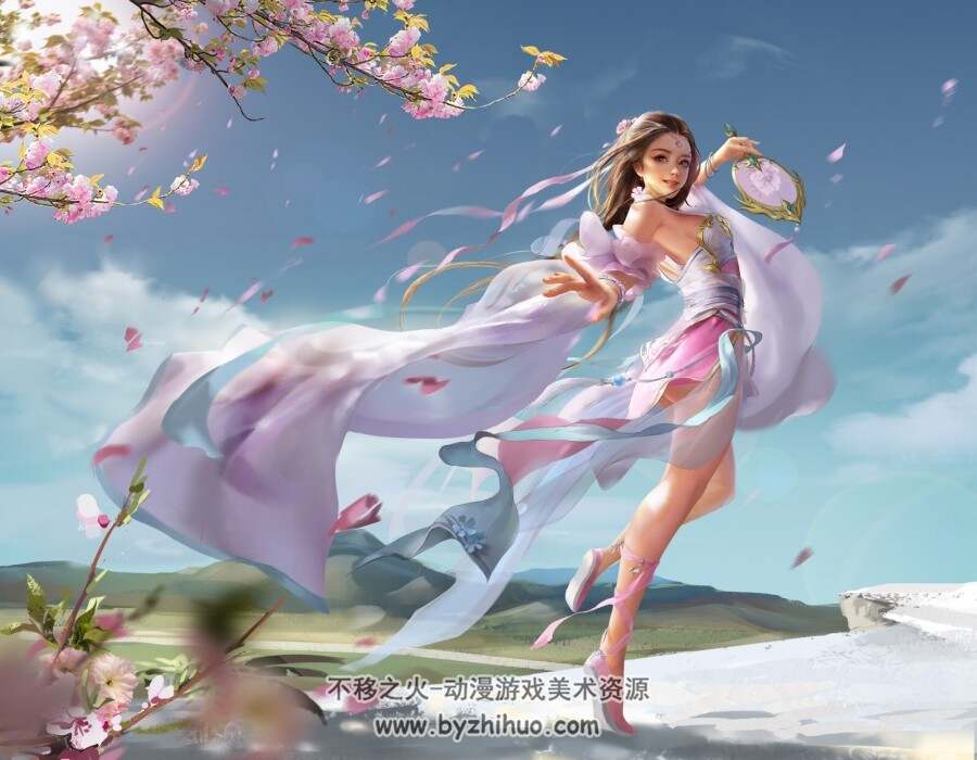 中国风超美美女风景 原画壁纸图片 792P