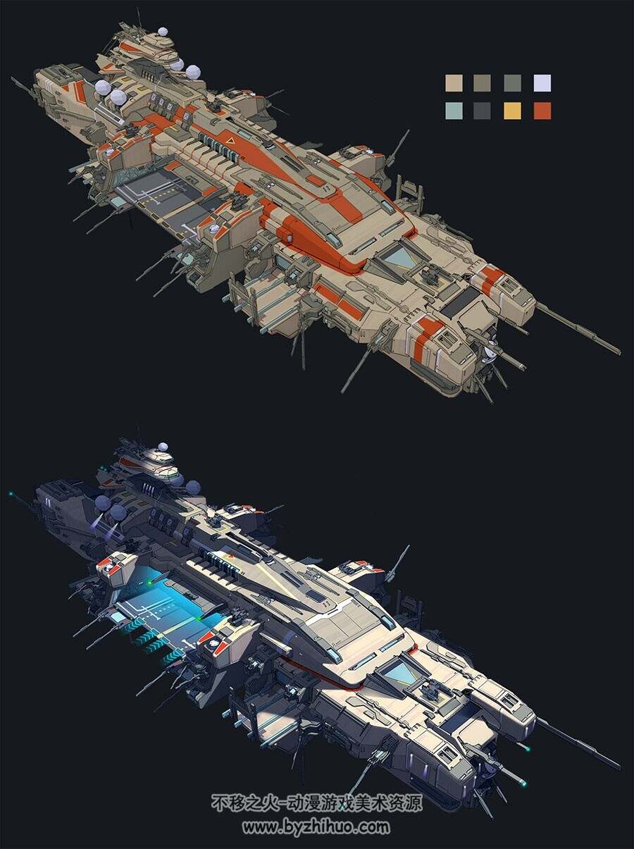 国内概念艺术家cll 科幻机械佣兵角色载具概念原画分享下载 121P