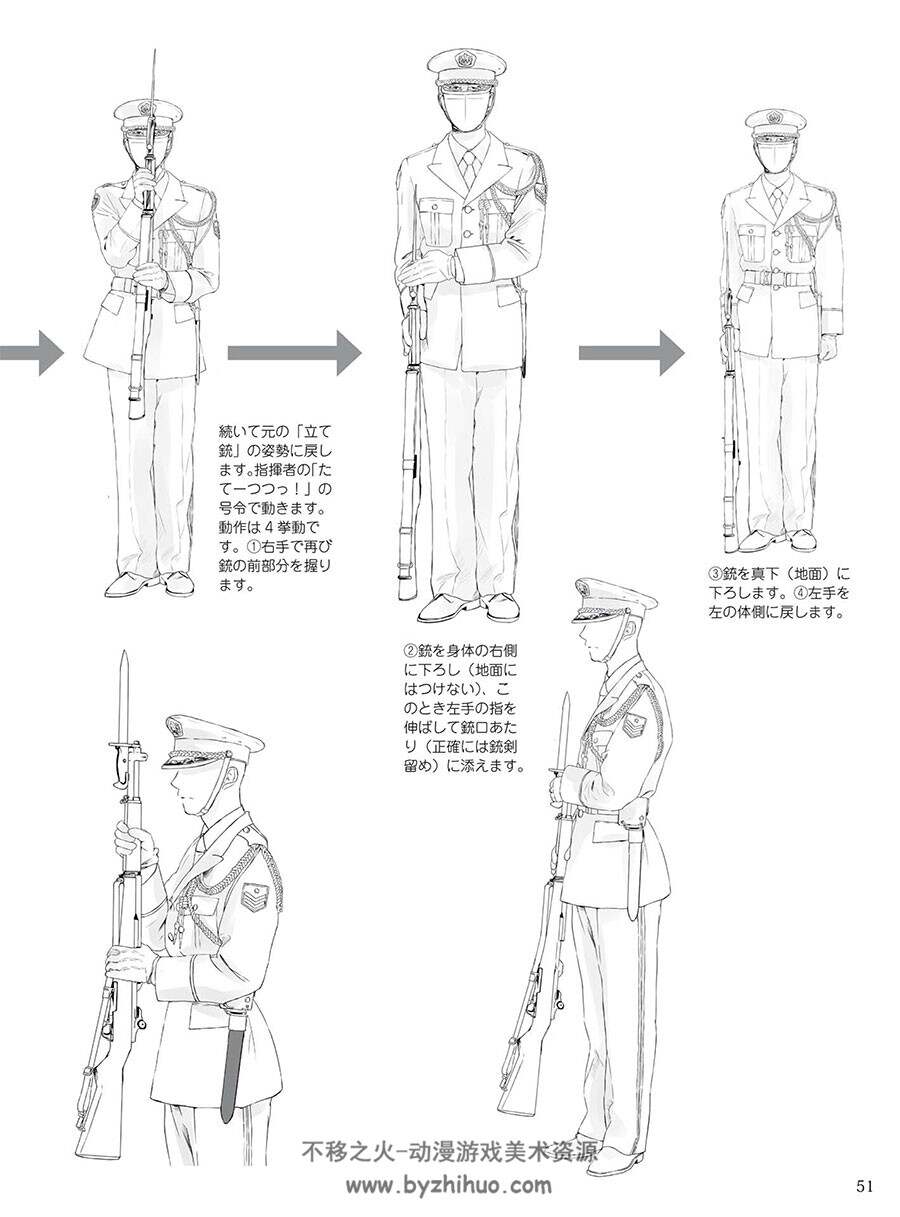 军服制服的画法从美军自卫队的制服到战斗服角色服装漫画教程下载