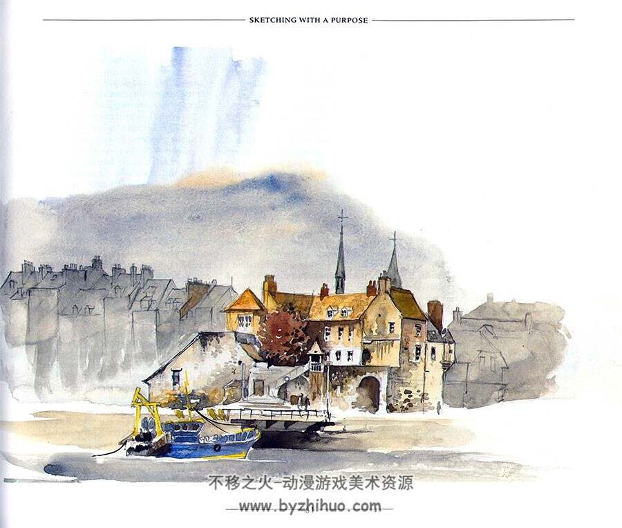 Watercolour Landscapes 水彩风景 David Bellamy 传统水彩手绘教学PDF资源