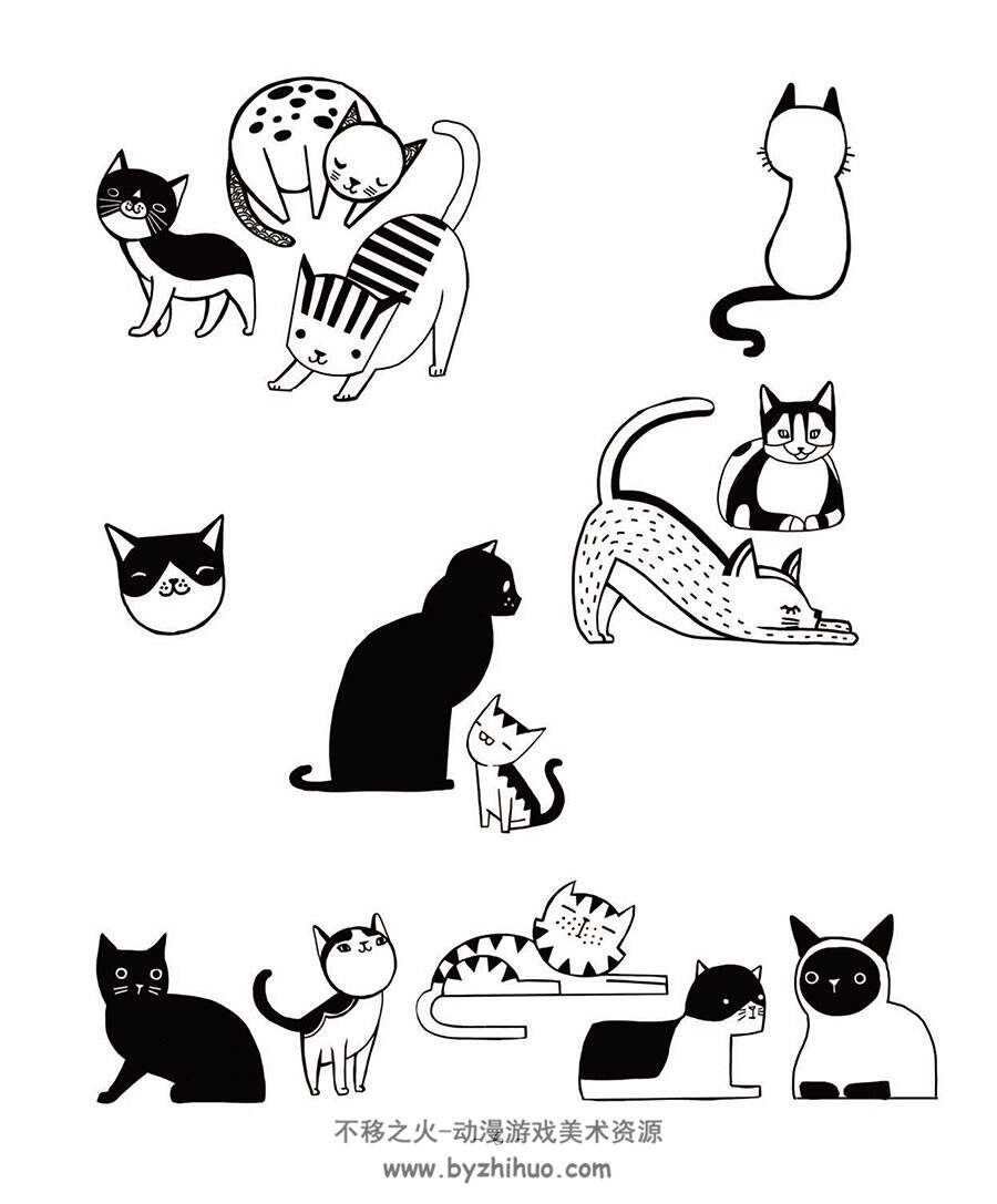 猫的20种画法和44个动物画法 20 Ways to Draw a Cat and 44 Other Awesome Animals