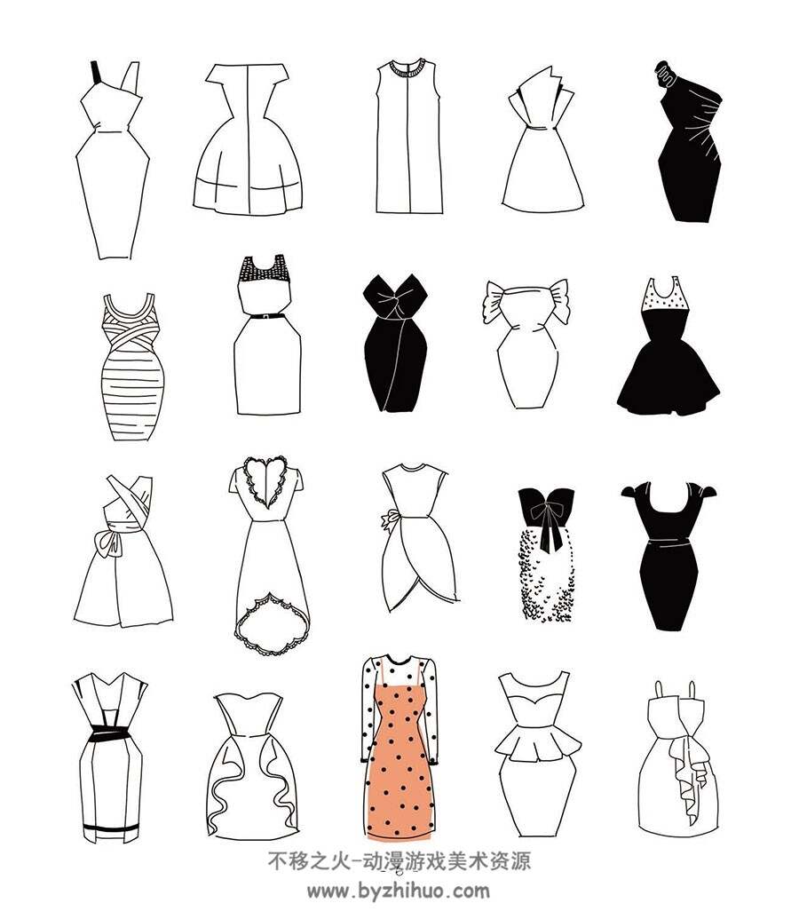 20 Ways to Draw a Dress and 44 Other Fabulous Fashions and Accessories 时尚服饰