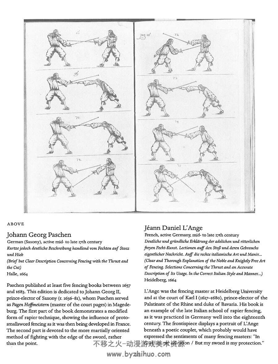 剑术学院出版 1500-1800年 欧洲古代击剑运动图解 PDF素材资料下载