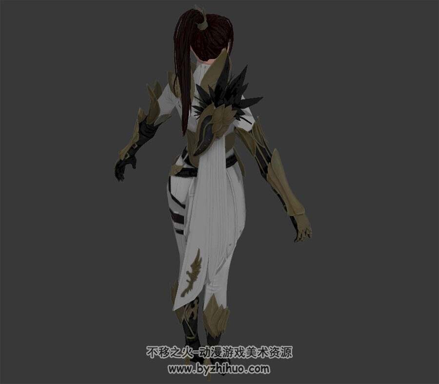 黑暗崛起Darkness Rises 女战士武士3DFBX模型下载