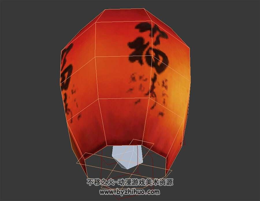 中式传统的火红灯笼3DMax模型下载
