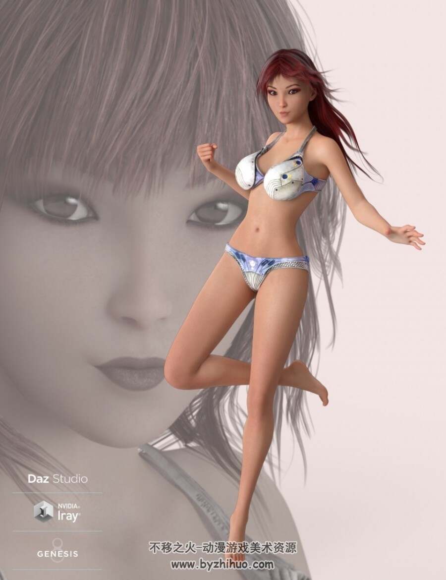 DAZ G8系列8个女性角色 3D人物模型整合百度网盘下载