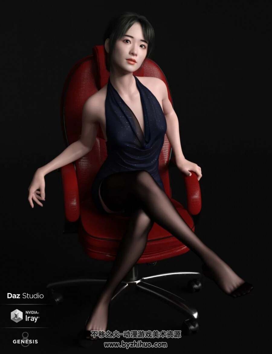 DAZ G8系列8个女性角色 3D人物模型整合百度网盘下载