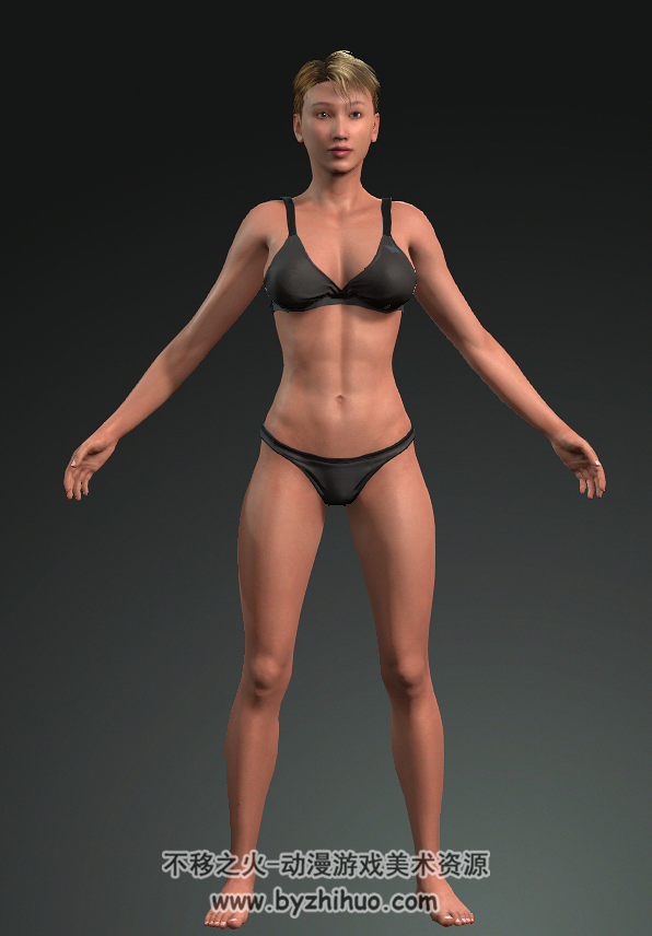 亚洲漂亮女孩 3D模型分享下载