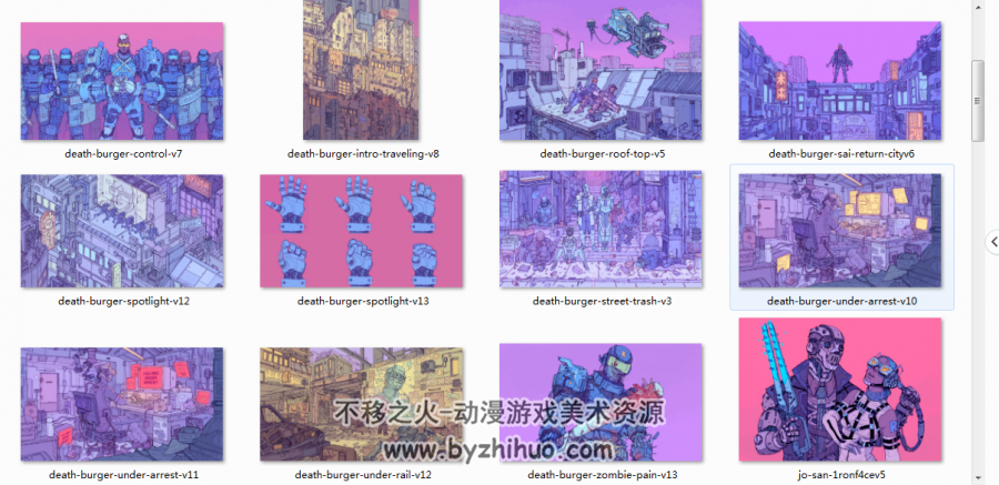 澳大利亚科科斯群岛插画师Death Burger 赛博朋克插画 89P