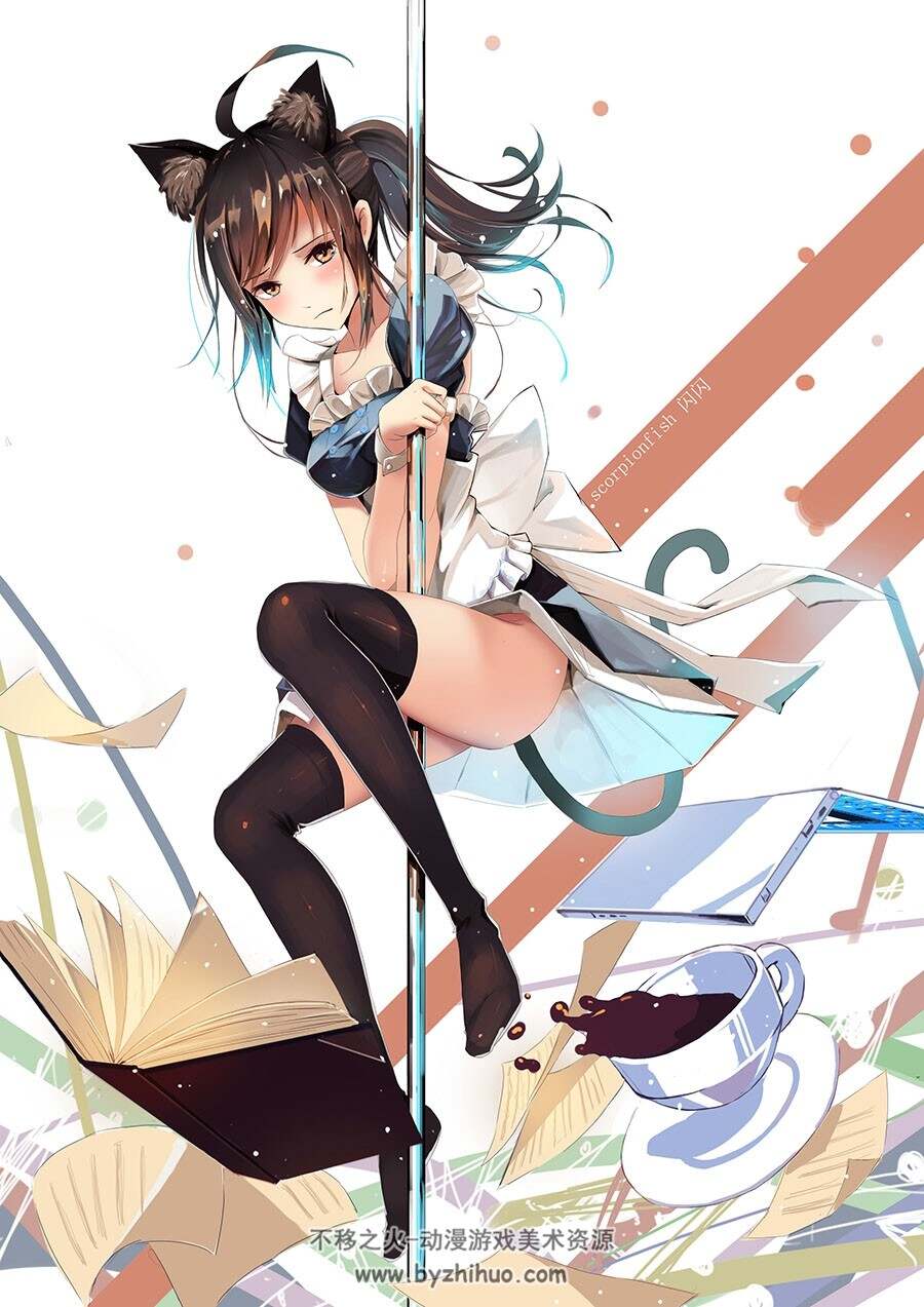 P站画师FISH闪闪&Kanou 2D3D人物插画作品分享下载 58P