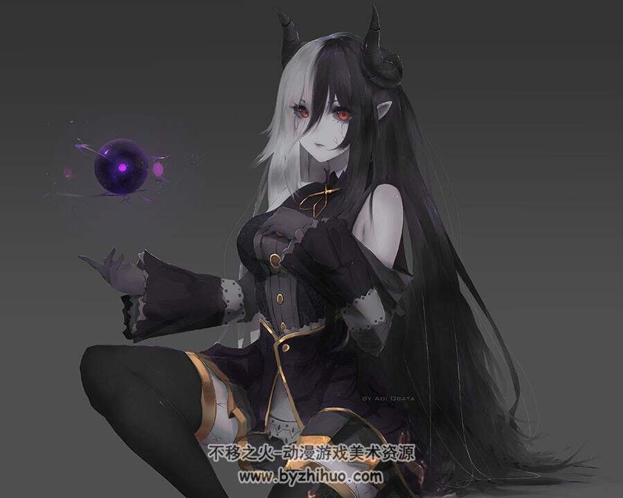菲律宾画师AoiOgata暗黑系画风女生原创插画作品图片百度云下载 249P