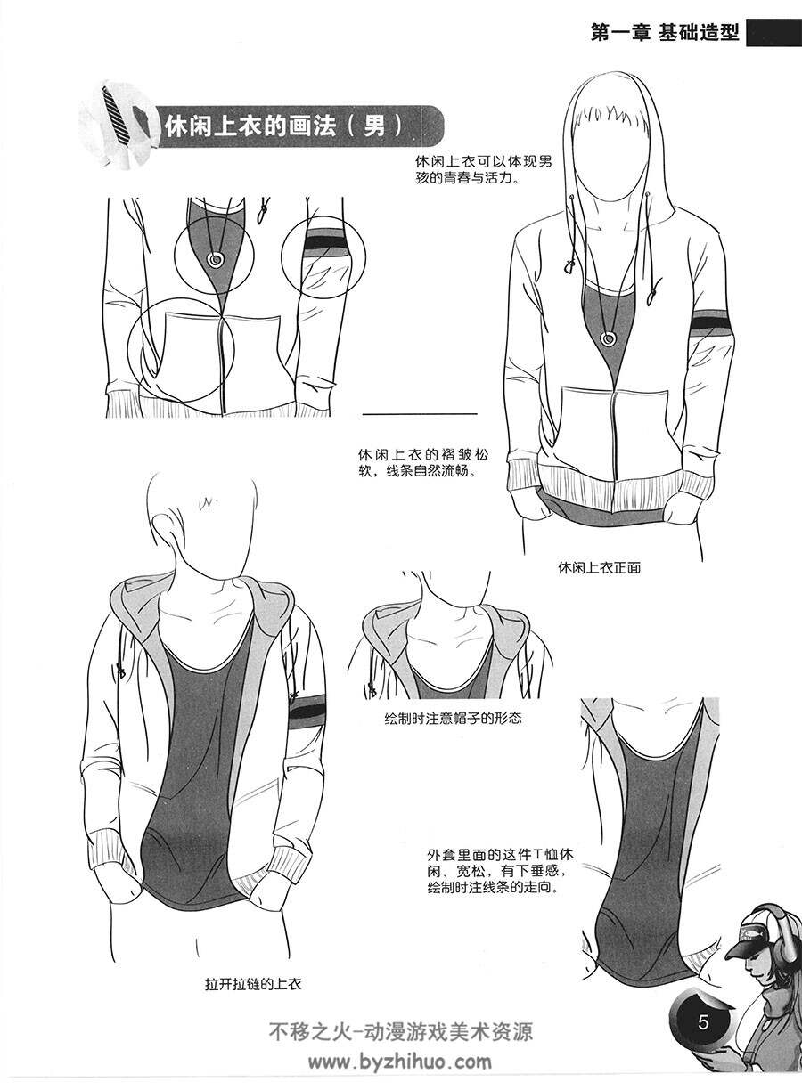 绘制服装 动漫技法新手速成 入门级动漫角色绘画教学 网盘下载