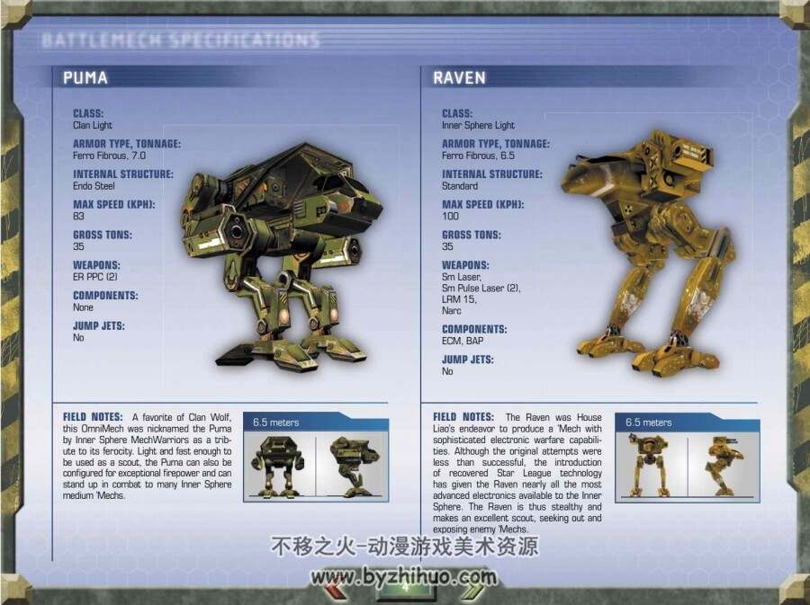 《机甲战士》MechWarrior系列游戏的资料与设定图集[320P][575M]