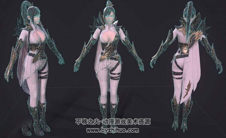 女刺客 Darkness Rises 韩风御姐 3D模型资源百度网盘下载