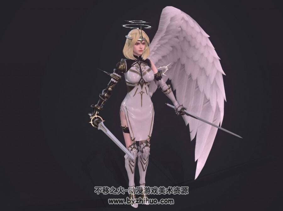 天使杀手 Darkness Rises 金发御姐 3D模型资源百度网盘下载