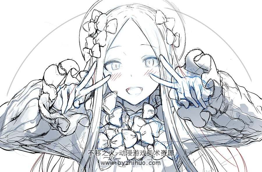 画师Hews3月份插画作品赏析 含线稿百度网盘分享
