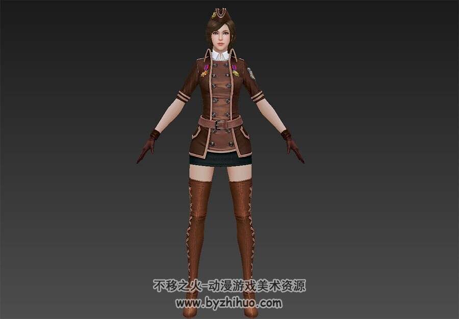 夜玫瑰女角色 3D模型资源 百度网盘下载