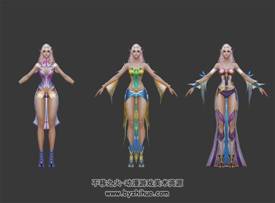 欧美风女角色 魔幻风3D模型资源 百度网盘下载