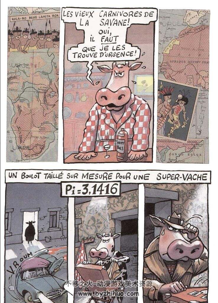 《La Vache》1-8册 De.Moor&Desberg 动物拟人手绘法语漫画