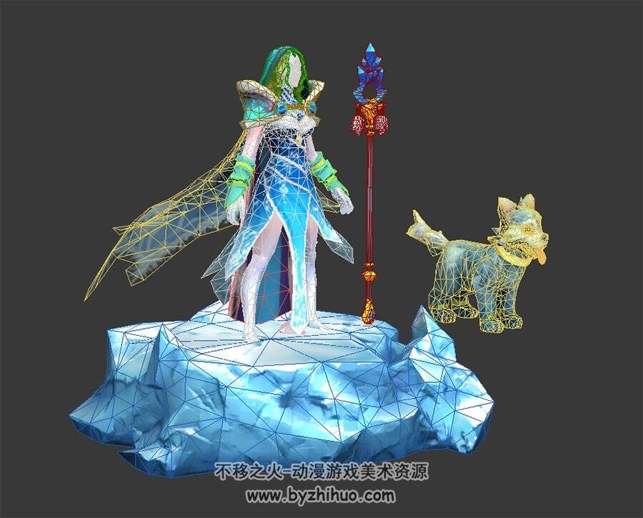 DOTA2 冰女 英雄角色3D模型 资源百度网盘下载