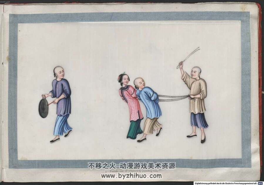 19世纪清代风俗文化 通草纸画 美术绘画作品赏析 共8卷