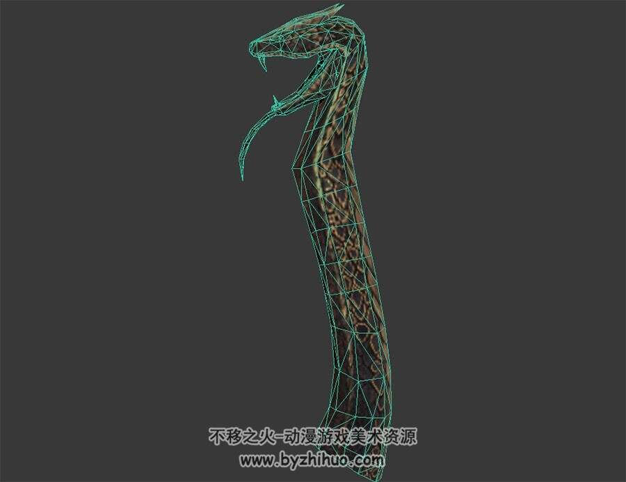 蛇头怪 有绑定和动作 3D模型百度网盘下载
